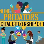 Online-Raubtiere und digitale Staatsbürgerschaft von Teenagern