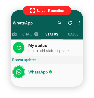 aplicativo de gravação de tela do WhatsApp